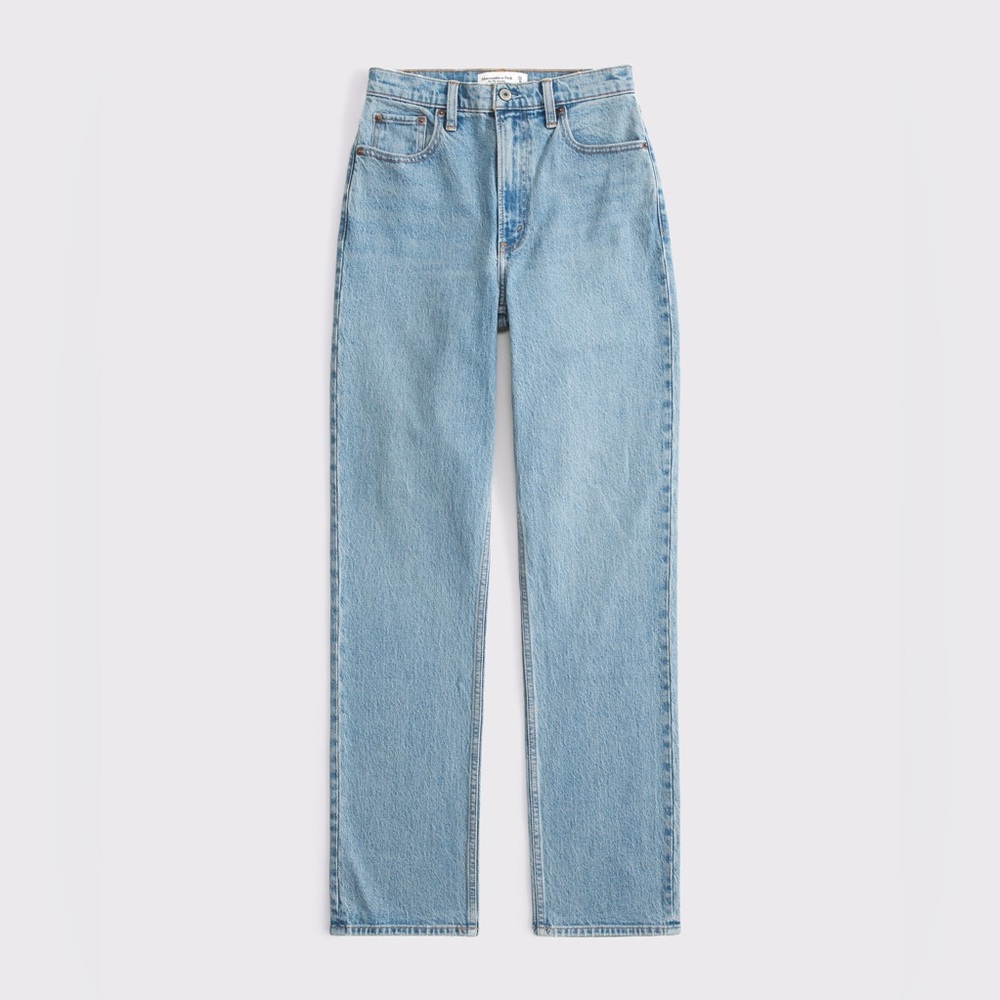 Abercrombie Ultra High Rise 90s Straight Jeans 26L Curve Love